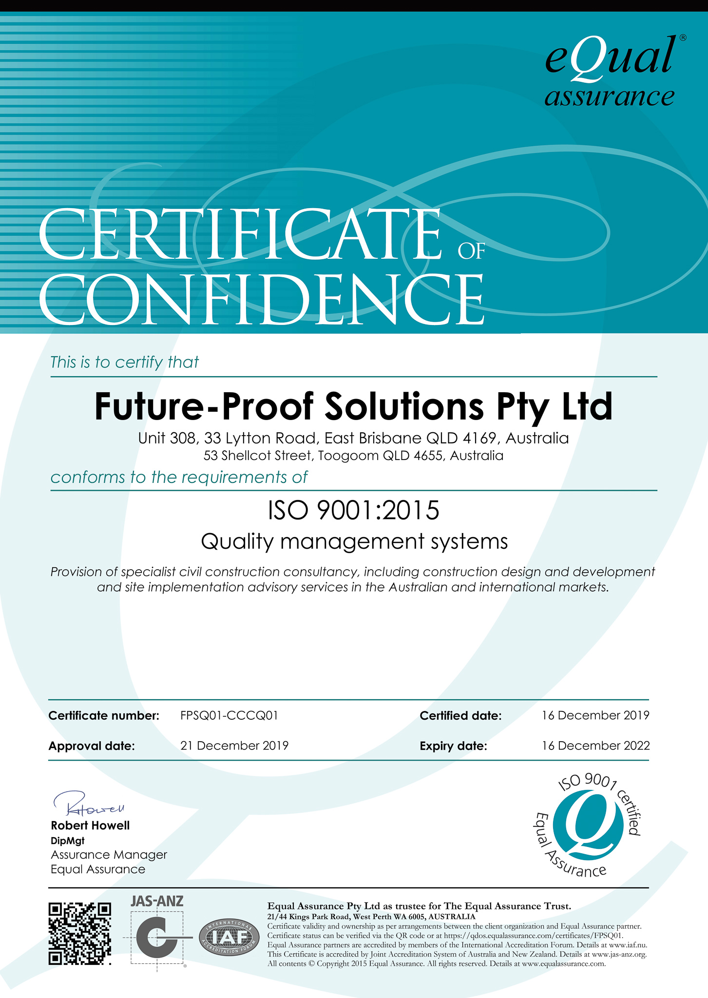 ISO CERTIFICATION