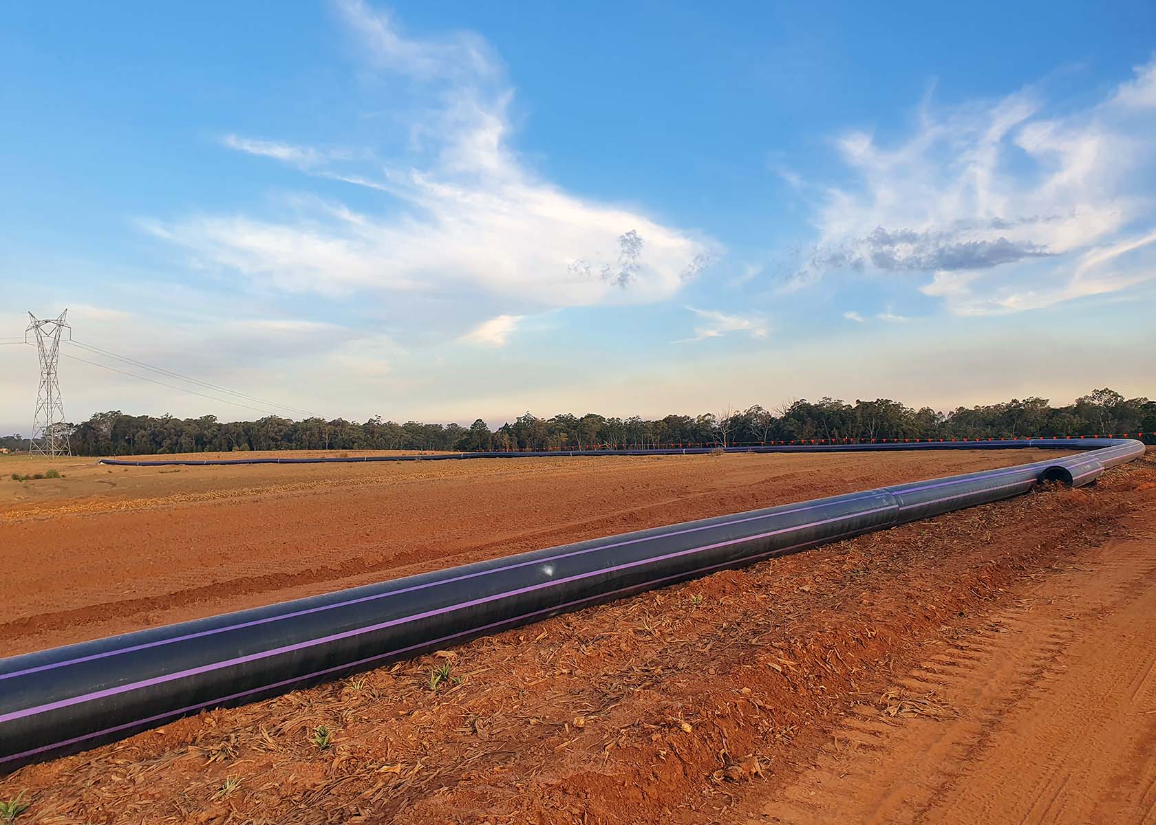 221-Recycled Water Pipe Stringing